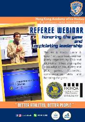 Referee Webinar - honoring the game and officiating leadership